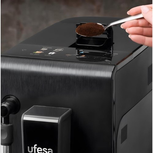 Кавомашина Ufesa CE SENSAZIONE CMAB200.101, 1.4л, зерно, вбудована кавомолка, регулювання міцності кави, чорна (71706546)