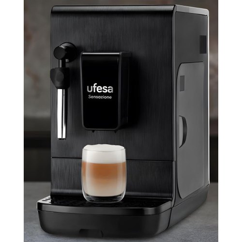 Кавомашина Ufesa CE SENSAZIONE CMAB200.101, 1.4л, зерно, вбудована кавомолка, регулювання міцності кави, чорна (71706546)