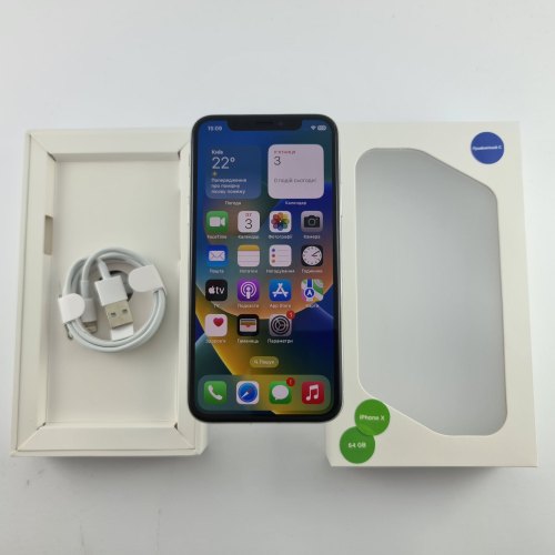 Смартфон iPhone X 64GB Silver, model A1901 USED **