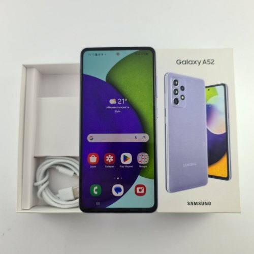 Смартфон Samsung Galaxy A52 (A525F) 128Gb Light Violet (SM-A525FLVDSEK) USED **