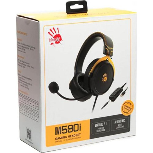 Гарнітура дротова, A4-Tech Bloody M590i Sports Lime