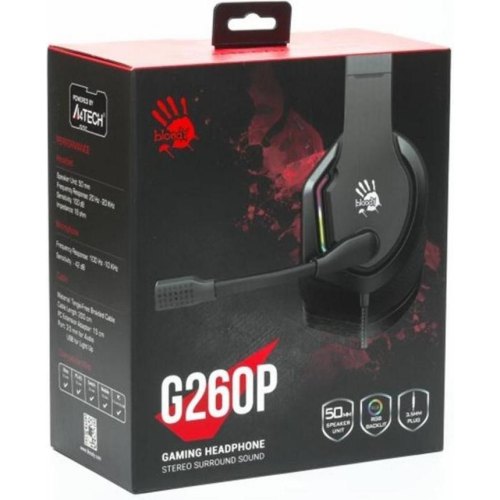 Гарнітура дротова, A4Tech Bloody G260p Black