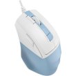 Мишка дротова, A4Tech Fstyler FM45S lcy Blue, оптична, 2400dpi, 4кн., USB, біло-блакитна