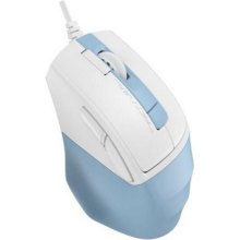 Мишка дротова, A4Tech Fstyler FM45S lcy Blue, оптична, 2400dpi, 4кн., USB, біло-блакитна