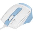 Мишка дротова, A4Tech Fstyler FM45S lcy Blue, оптична, 2400dpi, 4кн., USB, біло-блакитна