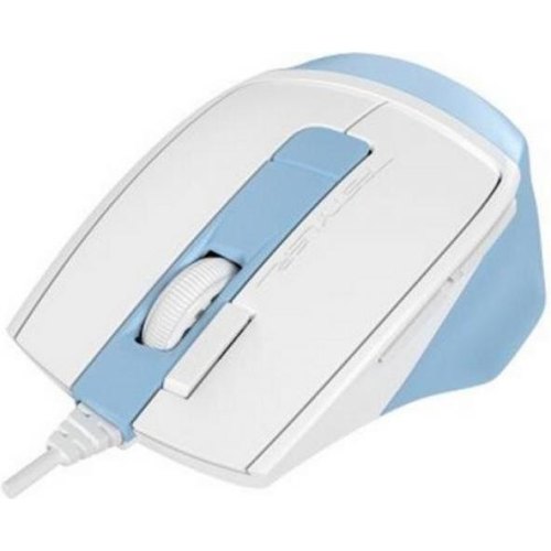 Мишка дротова, A4Tech Fstyler FM45S lcy Blue, оптична, 2400dpi, 4кн., USB, біло-блакитна
