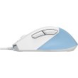 Мишка дротова, A4Tech Fstyler FM45S lcy Blue, оптична, 2400dpi, 4кн., USB, біло-блакитна