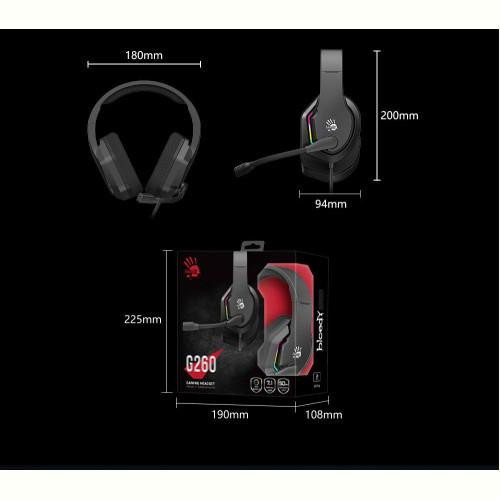 Гарнітура дротова, A4Tech Bloody G260 Black