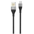 Кабель XO NB188 2.4A Double-sided pluggable USB port cable for Micro 1M Gray