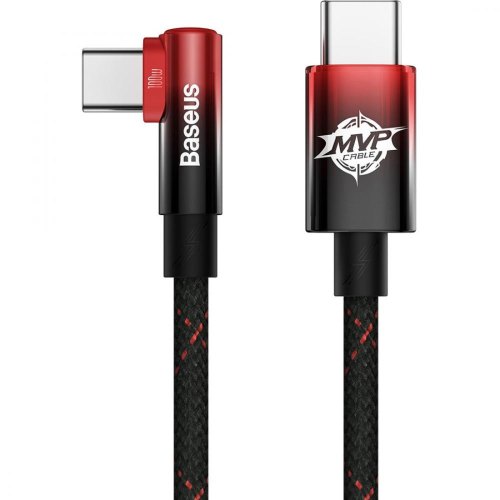 Кабель Baseus MVP 2 Elbow-shaped Fast Charging Data Cable Type-C to Type-C 100W 2M Black/Red