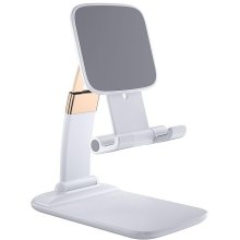 Тримач для телефона ESSAGER Knight Foldable Desk Mobile Phone Holder Stand (Alloy) White (EZJZM-QS02)