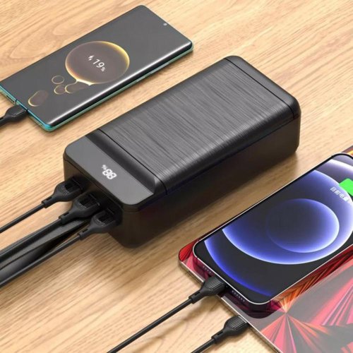 Зовнішній акумулятор Powerbank XO PR158 PD20W+QC22.5W 50000mAh чорний