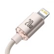 Кабель Baseus Crystal Shine Series Fast Charging Data Cable Type-C to Lightning 20W 1.2M Pink