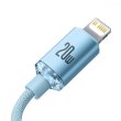 Кабель Baseus Crystal Shine Series Fast Charging Data Cable Type-C to Lightning 20W 1.2M Sky Blue