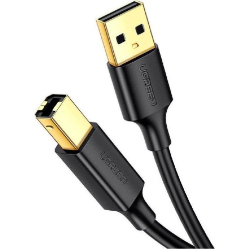 Кабель UGREEN US135 USB 2.0 AM to BM Print Cable 1.5m Black (10350)