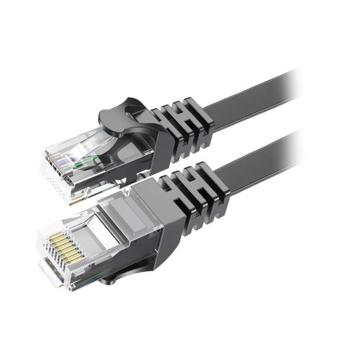 Кабель ESSAGER TopSpeed Cable Ethernet Cat6 RJ45 Splitter Network Flat Cable 0.5m Black (EXCWXB-JSB01)