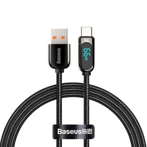 Кабель Baseus Display Fast Charging Data Cable USB to Type-C 66W 2M Black