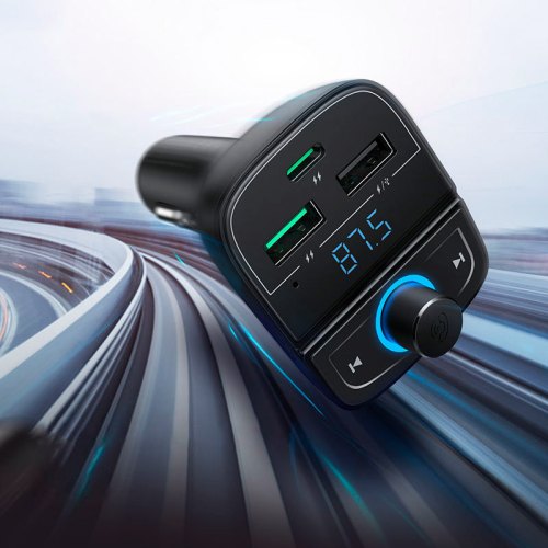 FM-трансмітер UGREEN CD229 Bluetooth Car Charger (PD+QC3.0+USB Flash Drive+TF) Black (80910)