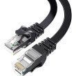 Кабель ESSAGER TopSpeed Cable Ethernet Cat6 RJ45 Splitter Network Flat Cable 10m Black (EXCWXB-JSF01)