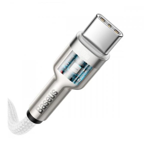 Кабель Baseus Cafule Series Metal Data Cable Type-C to Type-C 100W 1M White