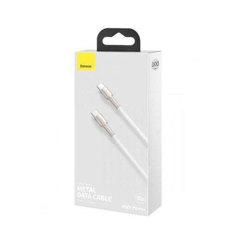 Кабель Baseus Cafule Series Metal Data Cable Type-C to Type-C 100W 1M White