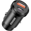 АЗП ESSAGER Gyroscope Mini Charger USB-A + Type-C 30W Black (ECCAC-TL01)