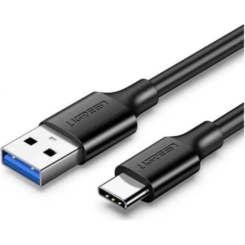 Кабель UGREEN US184 USB 3.0 to USB Type-C Male Cable Nickel Plating 3A 1.5M Black (20883)