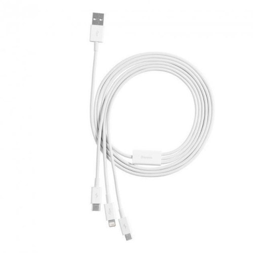 Кабель Baseus Superior Series USB to micro + Lightning + Type-C 3.5A 1.5M White
