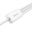Кабель Baseus Superior Series USB to micro + Lightning + Type-C 3.5A 1.5M White