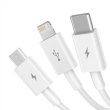 Кабель Baseus Superior Series USB to micro + Lightning + Type-C 3.5A 1.5M White