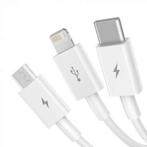 Кабель Baseus Superior Series USB to micro + Lightning + Type-C 3.5A 1.5M White
