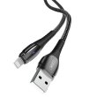 Кабель XO NB145 Smart Chipset Auto Power-off USB Cable for Lightning 1m Black