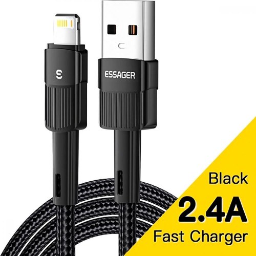 Кабель ESSAGER Star USB to Lightning 2m Black (EXCL-XCA01)