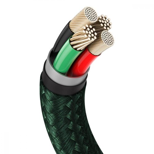 Кабель Baseus Cafule Series Metal Data Cable USB to Lightning 2.4A 2M Green