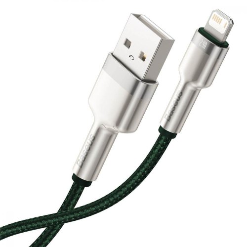 Кабель Baseus Cafule Series Metal Data Cable USB to Lightning 2.4A 2M Green