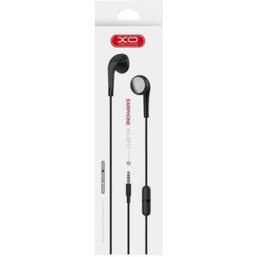 Навушники дротові, XO EP17 music earphone, Black