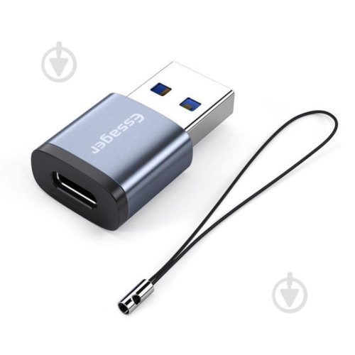 Адаптер ESSAGER Soray OTG (Type-C Female to USB -AMale) USB3.0 Adaptor Grey (EZJCA-SRB0G)