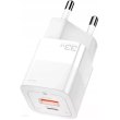 Мережевий зарядний пристрій ESSAGER Square Brick 33W Gallium Nitride Travel Charger USB A+ Type-C EU White (ECTCA-FZB02)