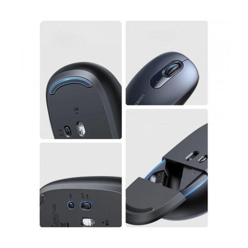 Мишка бездротова, UGREEN MU105 2.4 GHz Portable Wireless Mouse Deep Blue (90550)