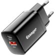 Мережевий зарядний пристрій ESSAGER Journey PD+QC 30W Chager USB A+ Type-C EU Black (ECTPQS-ZTB01)