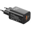 Мережевий зарядний пристрій ESSAGER Journey PD+QC 30W Chager USB A+ Type-C EU Black (ECTPQS-ZTB01)