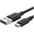Кабель UGREEN US289 USB 2.0 to Micro Cable Nickel Plating 2A 1m Black (60136)
