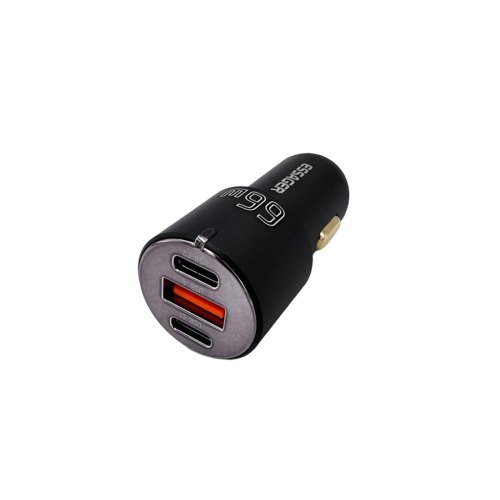 АЗП ESSAGER City Dual Typc-C + USB-A Car Charger 66W Black (ECC2C1A-FF01)