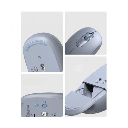 Мишка бездротова, UGREEN MU105 2.4 GHz Portable Wireless Mouse Blue (90671)