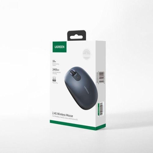 Мишка бездротова, UGREEN MU105 2.4 GHz Portable Wireless Mouse Blue (90671)