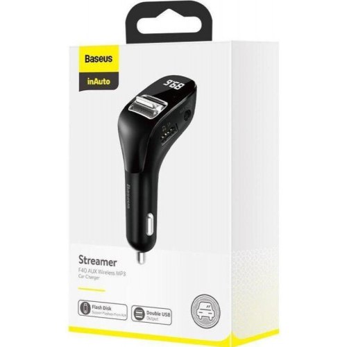 FM-трансмітер Baseus Streamer F40 Bluetooth Launcher 15W 2 USB