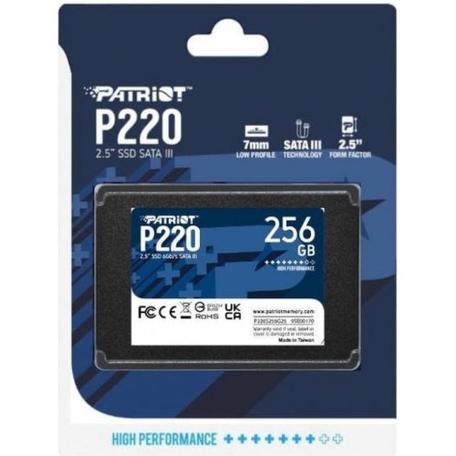 Накопичувач SSD Patriot 2.5  256GB SATA P220