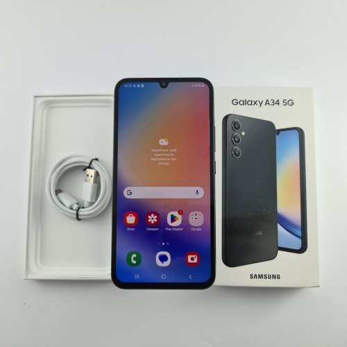 Смартфон Samsung Galaxy A34 (A346E) 128Gb Graphite (SM-A346EZKASEK) USED **