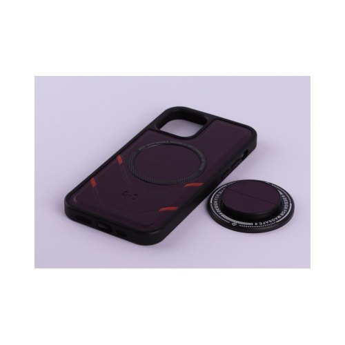 Чохол екошкіра MagSafe DC + magsafe PopSocket для iPhone 12 Pro Max, Dark Violet