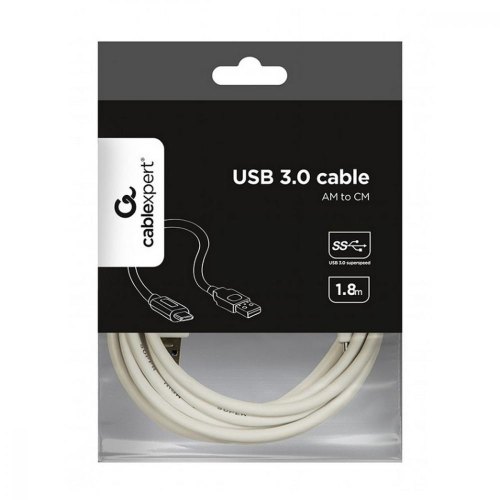 Кабель USB to Type-C, 180см, Cablexpert (CCP-USB3-AMCM-6-W)